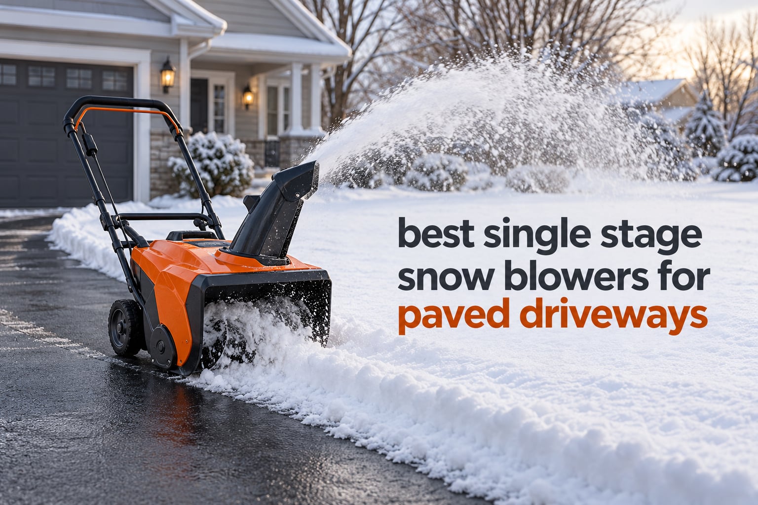 best single stage snow blowers for paved driveways