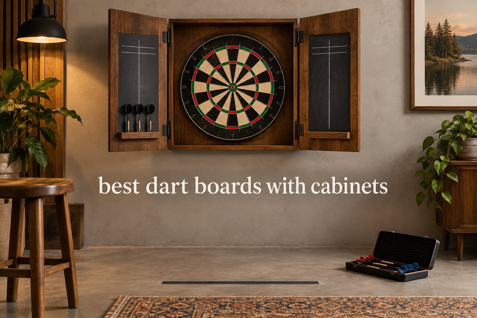 best dart boards with cabinets